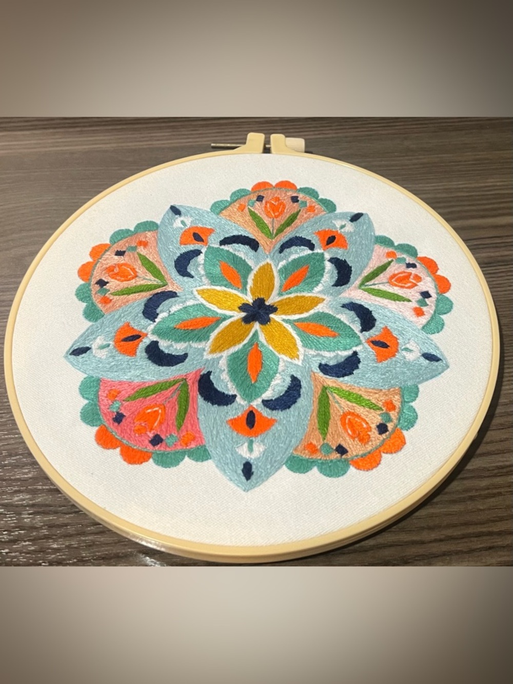 Embroidered Mandala Wall Hoop - NEW